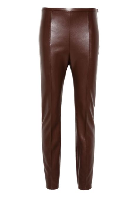 Bordeaux faux-leather leggings Philosophy - women